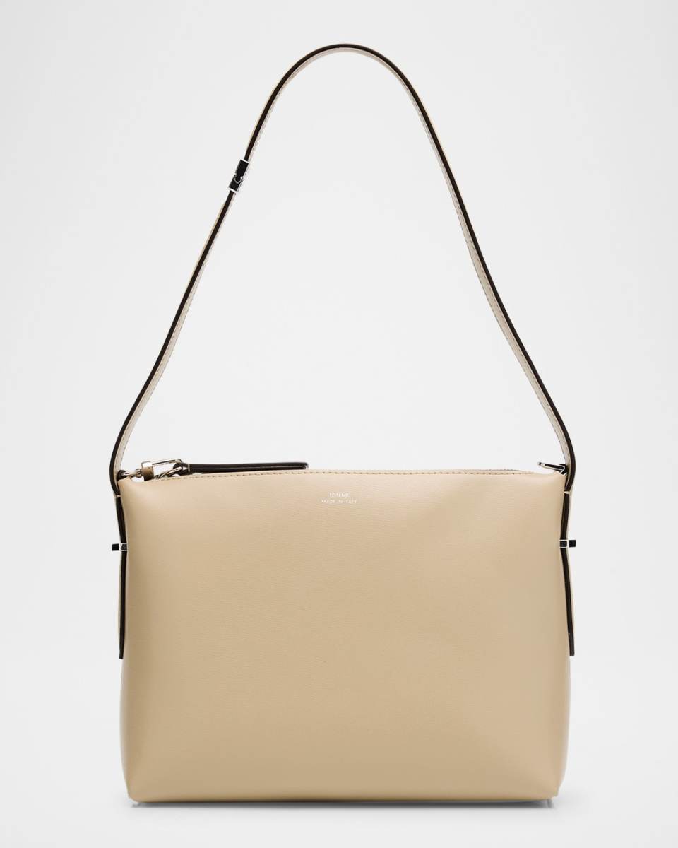 Bevel Leather Wristlet Bag